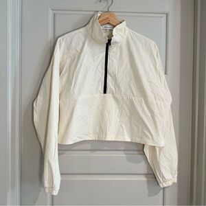 WeWoreWhat Off White Pullover Cropped Quarter Zip Top Size‎ Medium